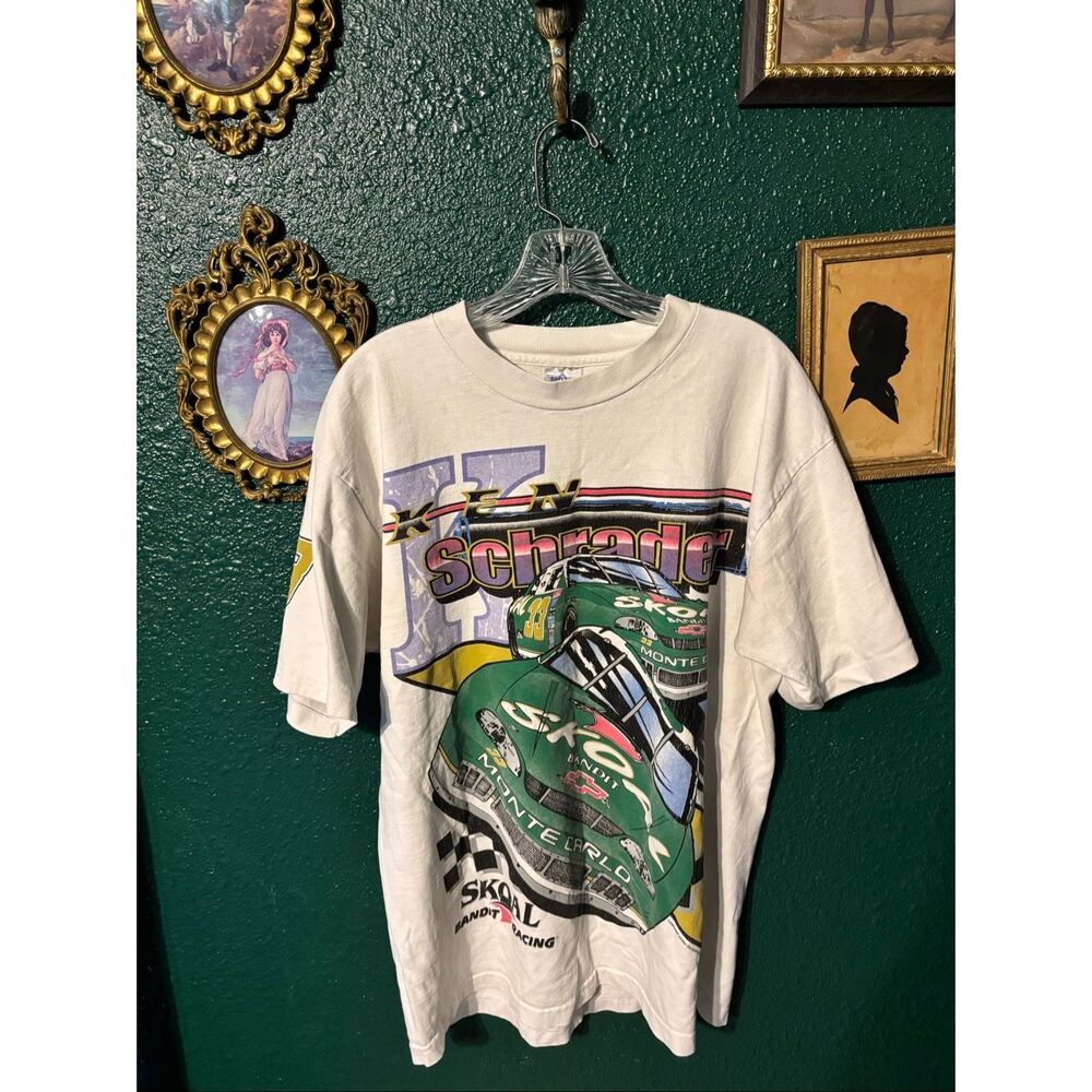 Vintage Ken Schrader Skoal Racing T Shirt Sz XL